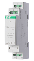 Евроавтоматика F&F SCO-812  для ламп накаливания мощность до 350Вт, функция памяти  уровня освещенности, 1 модуль, монтаж на DIN-рейке 230В AC 1,5А IP20
